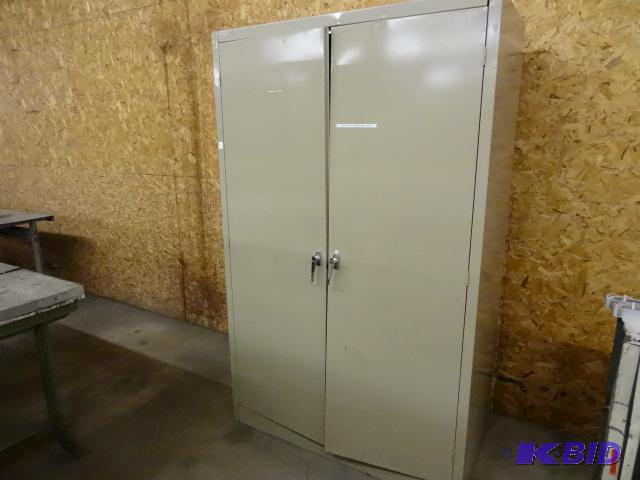 lot 46 image: Metal 2 Door Storage Cabinet. 48 x 24 x 78...