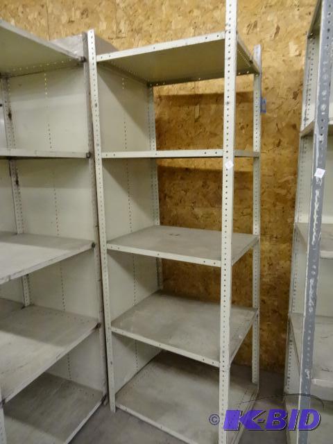 lot 49 image: Metal Shelving Unit 30 x 24 x 87...