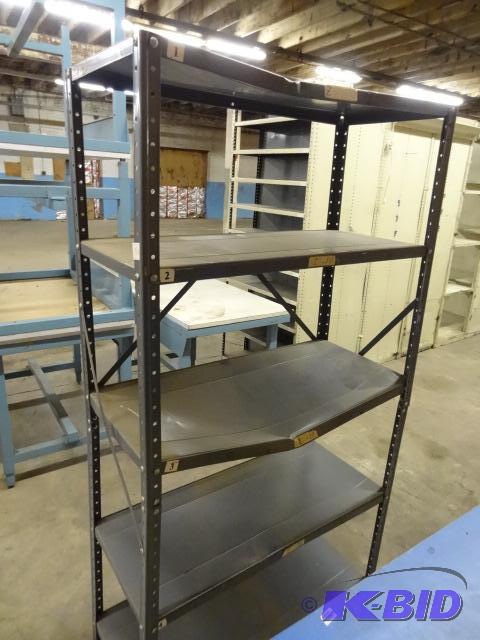 lot 54 image: Metal Shelving Unit 36 x 17 x 72...