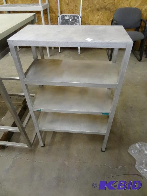 lot 75 image: Aluminum Shelf Unit. 24 x 12 x 39...