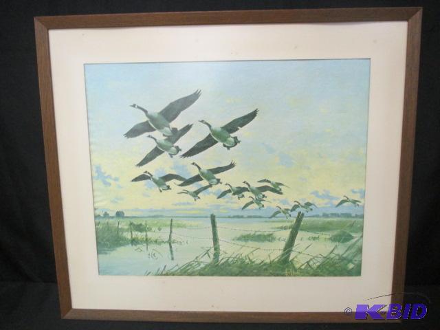 lot 00059 image: Les Kouba Signed Print Canada Geese