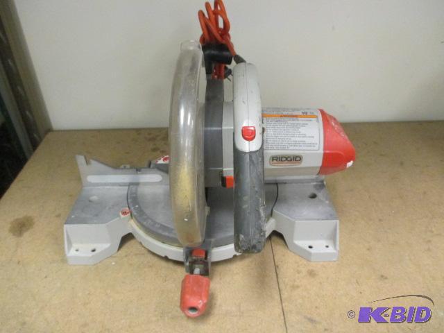 lot 00080 image: Ridgid Power Chop Saw Table Works