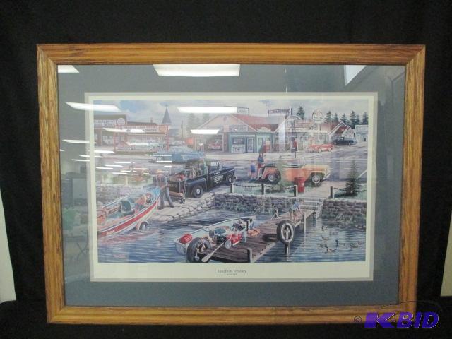 lot 58 image: Ken Zylla Signed and Numbered Print Lakefront Treasury