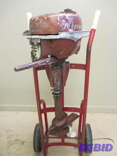 lot 63 image: 1956 3hp Johnson Outboard Motor JW-12