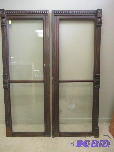 lot 75 image: Set of Ornate Antique French Doors Carvings