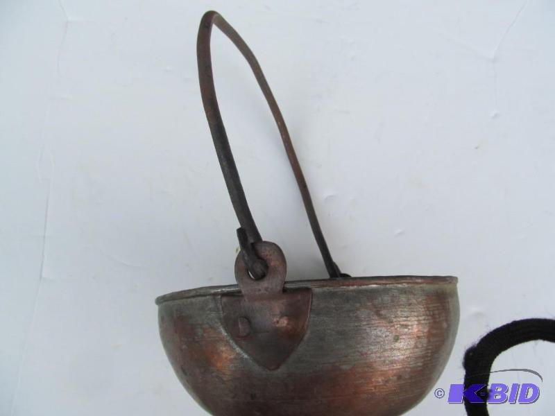 Antique Brass Kettle   Very neat,old milling...