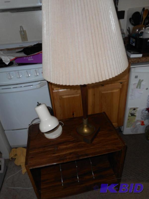 lot 126 image: Record Stand and Lamps