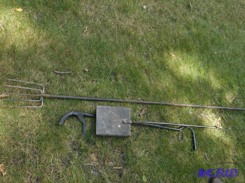 lot 154 image: Fish Spear, Fireplace Tools