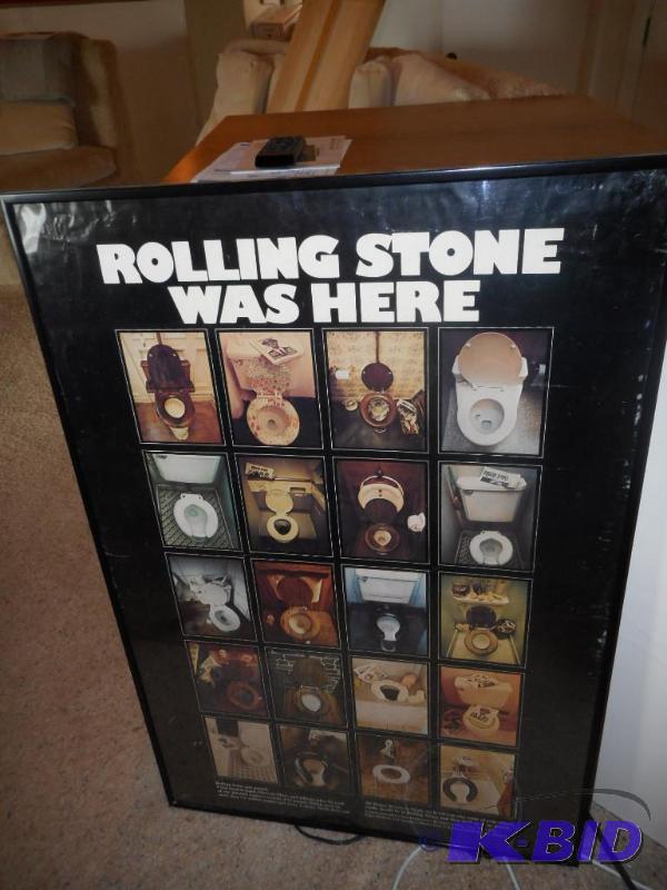 lot 17 image: Rolling Stone Framed Poster