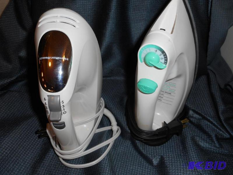 lot 25 image: Iron and Hand Mixer