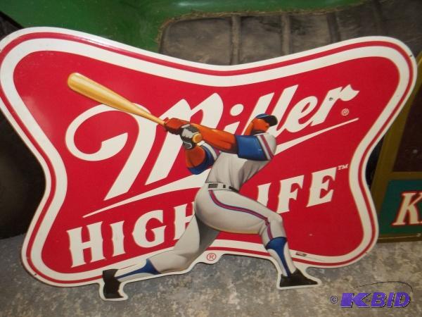 Miller High Life sign metal 19x16...