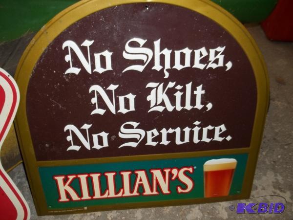 Killians Sign metal 22x22...