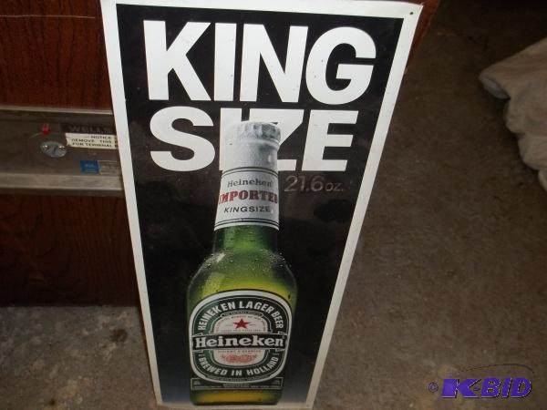 King Size Heineken sign metal 10 12 x 28 12...