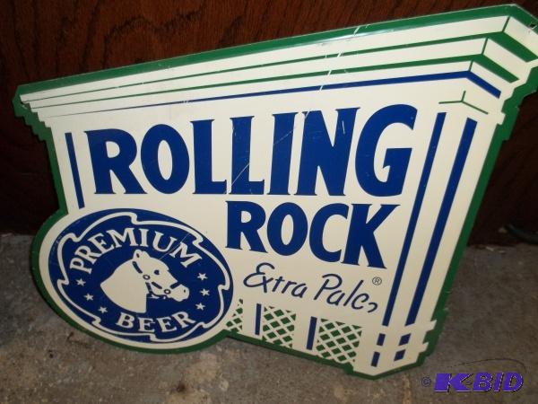 Rolling Rock extra pale sign metal 14x15...