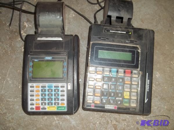 2 credit card machines, Hypercom Model T7Plus...