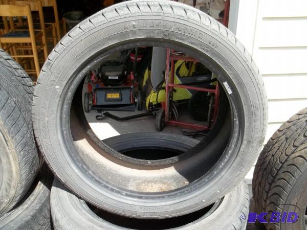 4 Tires P 24545 R 18, 14 tread left...