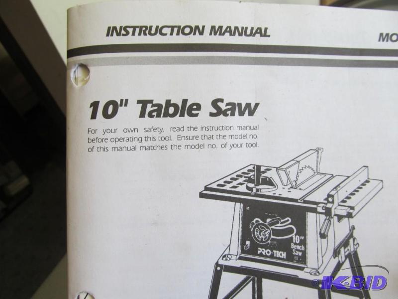 Pro Tech 4008 10 Table Saw Man Cave Inventory Reduction Tool