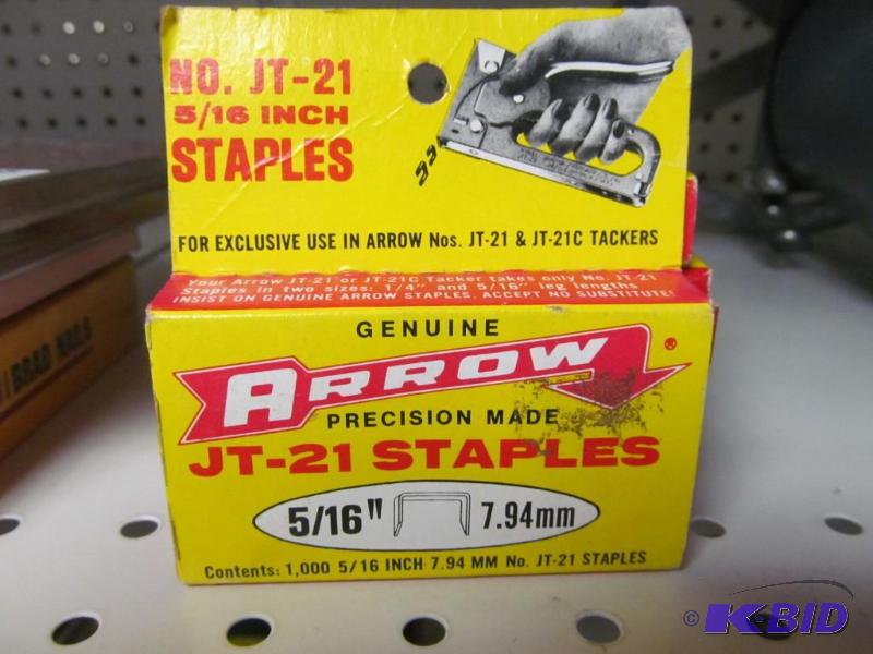 lot 29 image: Lot of 9 boxes Arrow JT-21 516 staples