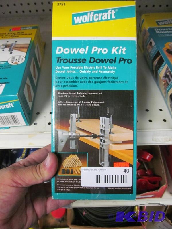lot 40 image: Wolfcraft #3751Pro Dowl Jig Kit