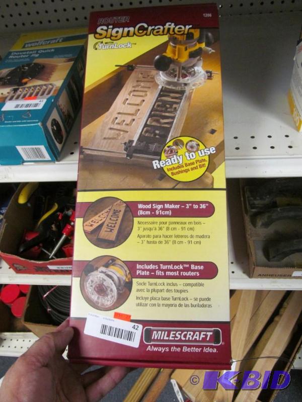 lot 42 image: Milescraft #1206 Router Sign Crafter