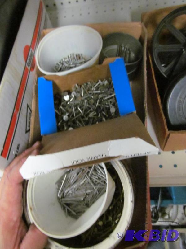 lot 84 image: lot of misc screws and nails ect