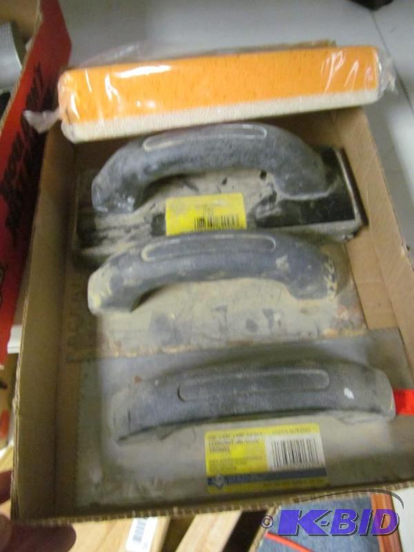 lot 96 image: lot of tile grouting trowels and float