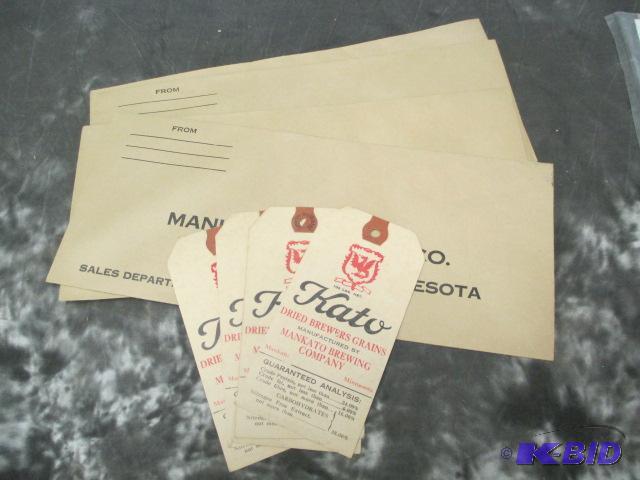 lot 17 image: Lot of Beer and Brewing Tags Heath Department Licences and Signs Advertising Kato Brewing