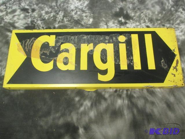 lot 25 image: Tin Cargill Advertising Sign Yellow Black