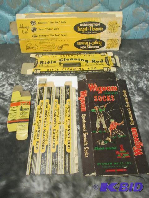 lot 55 image: Rifle cleaning and other vintage box,s