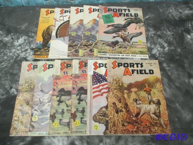 lot 6 image: vintage Sports Afield Magazines