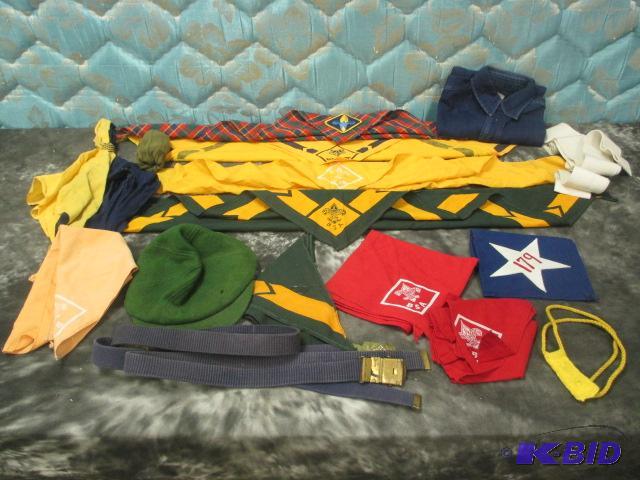 lot 60 image: Cub and Boy Scout uniform pieces