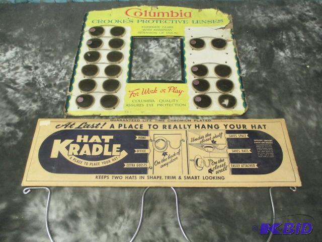 lot 61 image: Vintage Columbia crooks protective lenses point of sale display