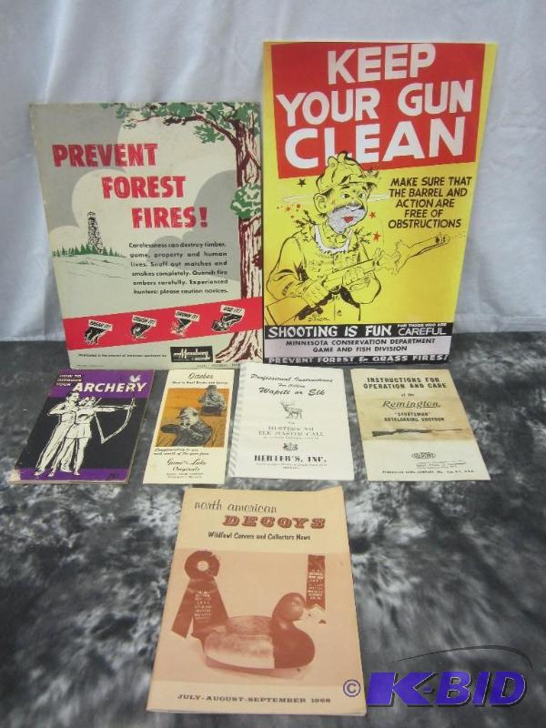 lot 69 image: Nice vintage collection of outdoors and firearms paper