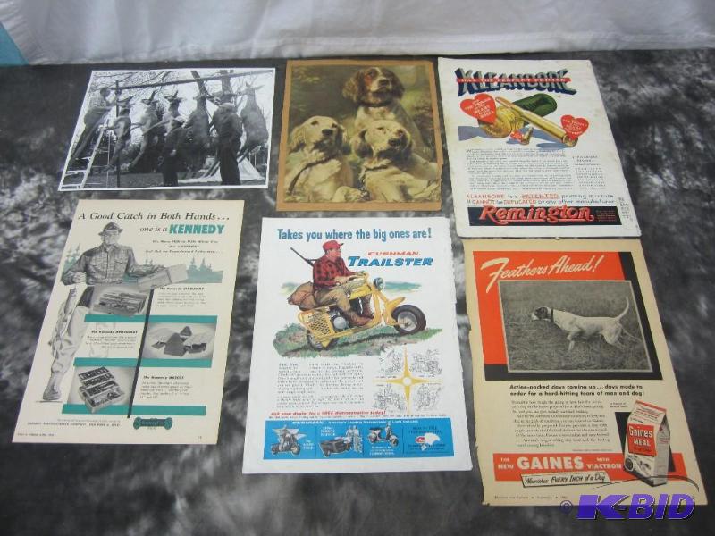 lot 73 image: Vintage lot of hunting advertising