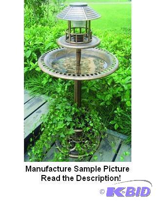 Verdigris&nbspBird Bath and Feeder - NO SOLA...