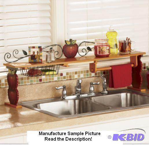 Apple Over The Sink Shelf - Wire scrolls fram...