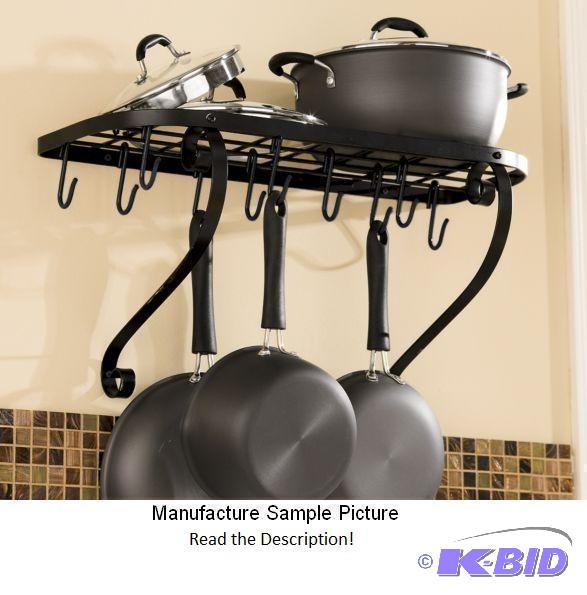 Wall Mount Bookshelf Pot Rack - Black - Meet ...