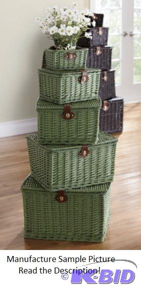 Set of 5 Nesting Willow Baskets -&nbspHandwo...