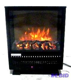 Mini Freestanding Fireplace - Black -&nbspPo...