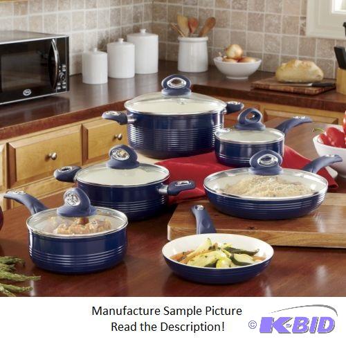 Ginnys&nbsp9 piece Ribbed Cookware Set - Col...