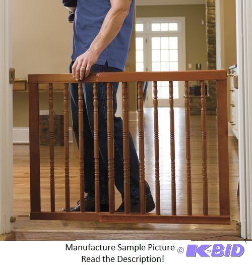 Child Gate - Walnut colored - Solid Wood Cons...