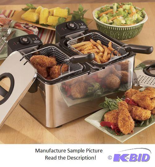 Stainless Dual Deep Fryer - Ginnys Brand Dou...