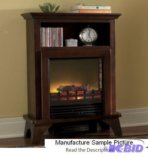 Cherry Finish Petite Electric Fireplace with ...
