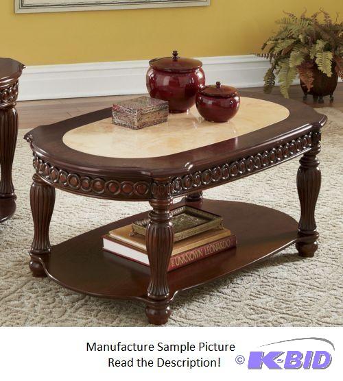 Golden Carved Coffee Table  - Has inlaid fau...