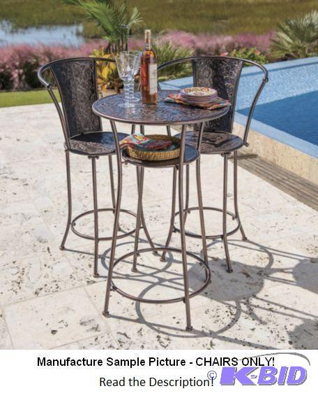 Set of 2 Scroll Leaf Bistro Chairs - CHAIRS O...