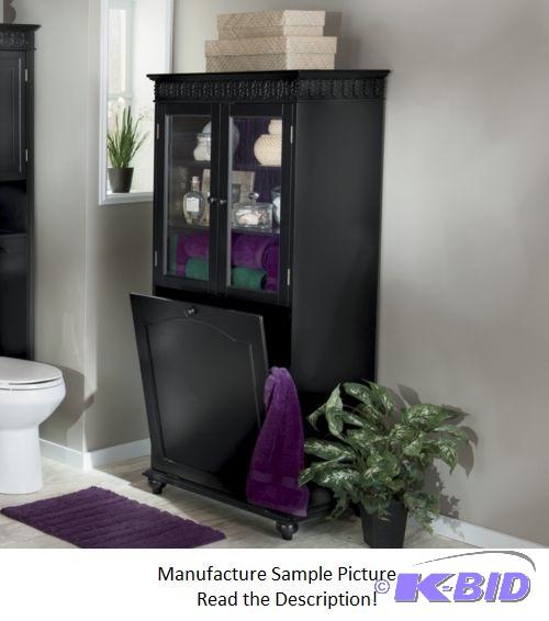 Decorative Moulding Bath Hamper - Black - Has...
