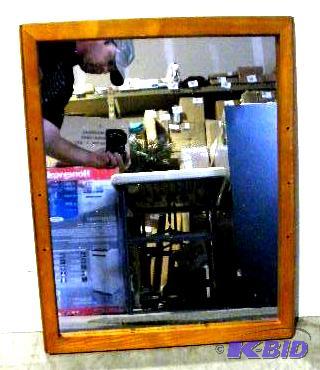 Oak Framed Mirror - Originally a piece to a c...