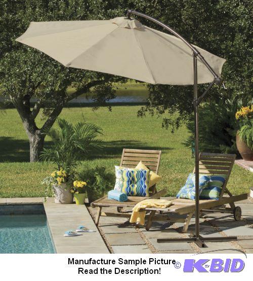 Offset Tilting Umbrella - Beige -&nbspOffset...