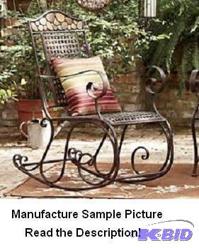 River Rock Rocker - Constructed of metal with...