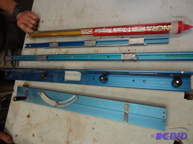 table saw taper jig. Router table fence. Misc...
